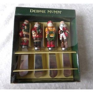 🎁Debbie Mumm Cozy Woodland Santa Spreader Set 4 Model # 12063
